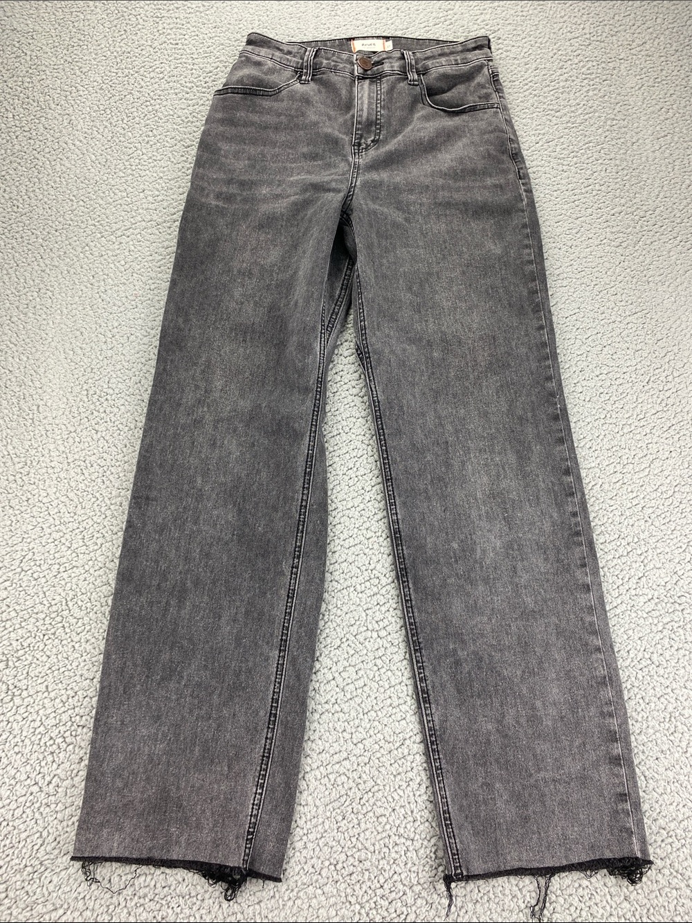 Ripton Women's Superlite Raw Hem Straight Stretch Jeans  |  Size:  27